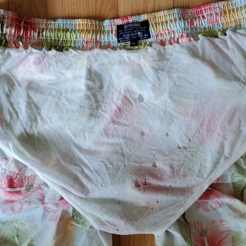 Vilebrequin toucan and floral print swim trunks